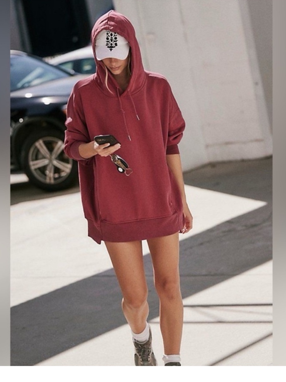 Free People Movement Sprint to the Finish Hoodie Women’s Medium Sour Cherry